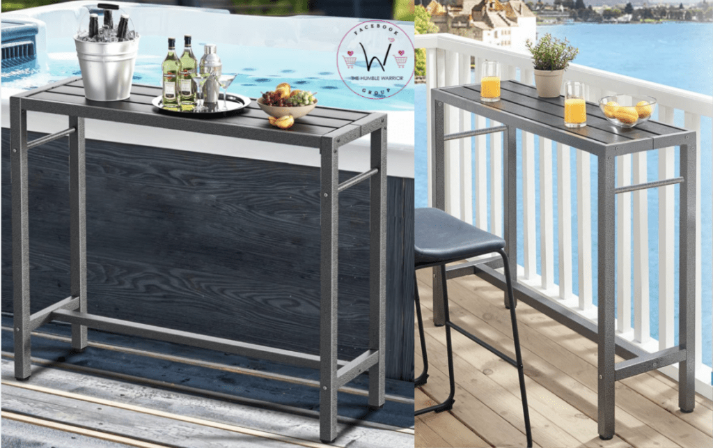 Mr. IRONSTONE 47″ Outdoor Bar Table!